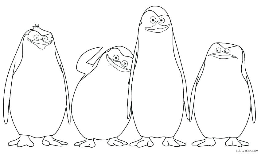 850x504 Coloring Pages Of Penguins