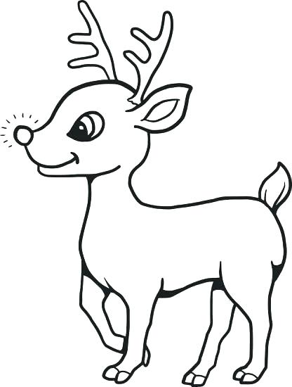 416x550 Cute Reindeer Coloring Pages By On Sheets Colouring