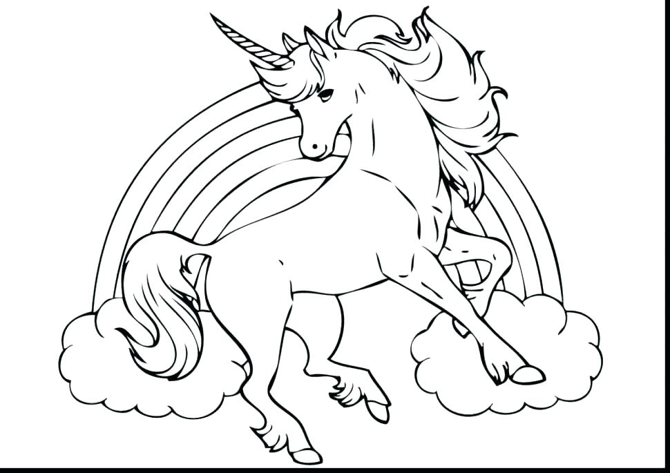 970x685 Unicorn Coloring Sheets Free Pages Unicorns Rainbows Pictures