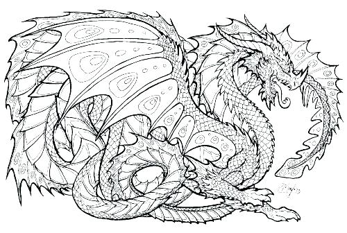 500x336 Really Cool Dragon Coloring Pages