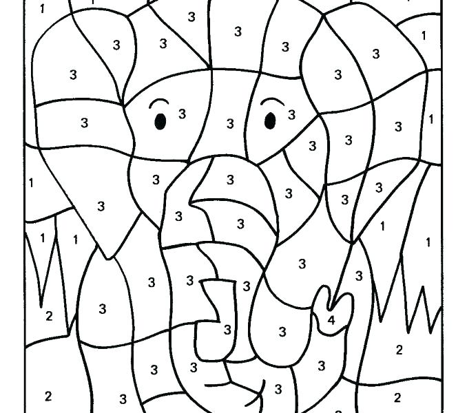 678x600 Hard Color By Number Coloring Sheets Printable Coloring Color By