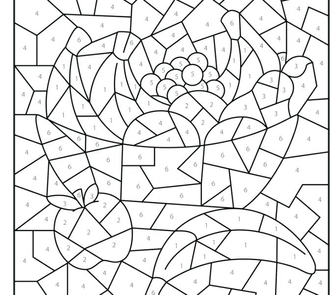 678x600 Free Printable Color By Number Coloring Pages Best Coloring Free