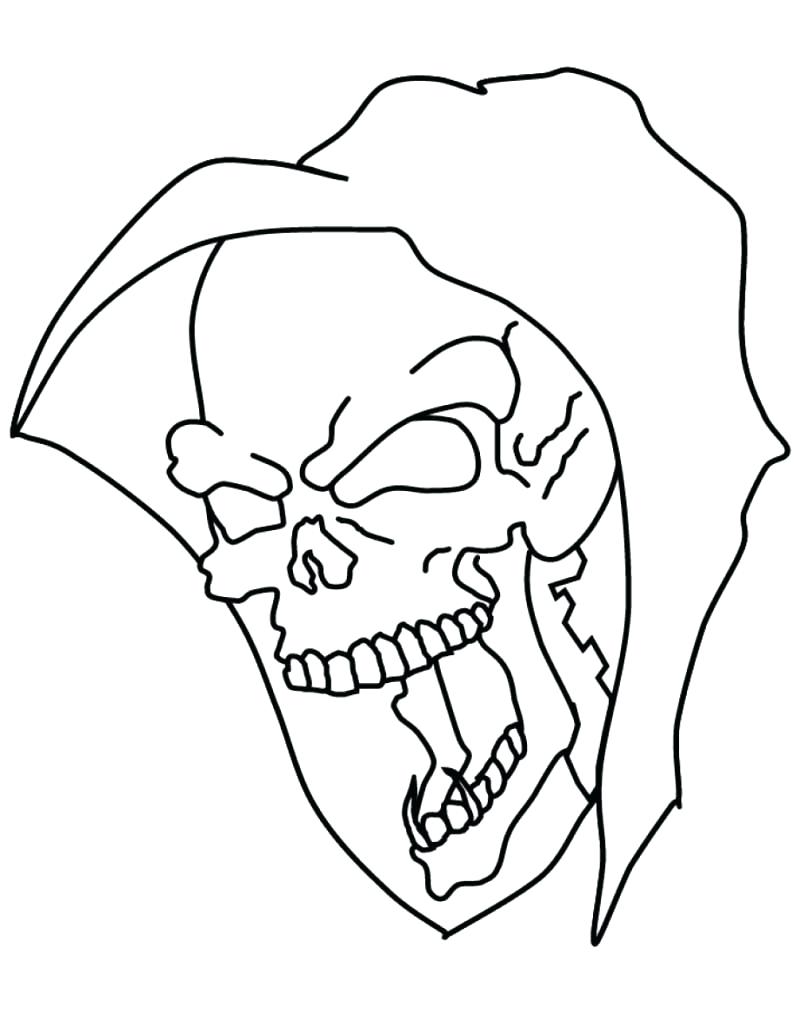 800x1034 Coloring Page ~ Grim Reaper Coloring Pages Skull A Sheets Grim