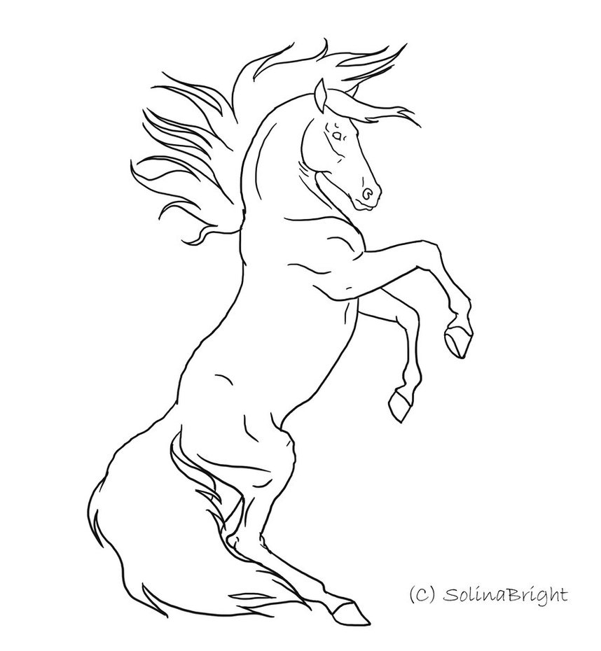 858x930 Rearing Horse Coloring Pages Ebcs 0af75f2d70e3 Brilliant