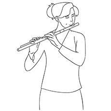 Recorder Coloring Page