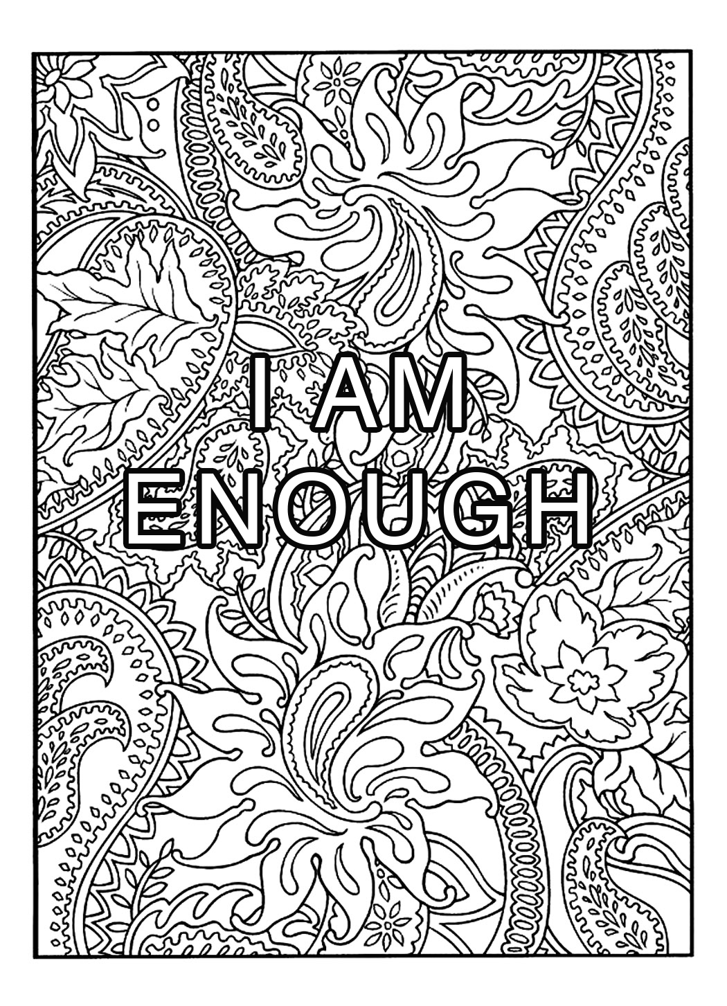 1050x1453 Coloring Page I Am Enough Onsite Workshops