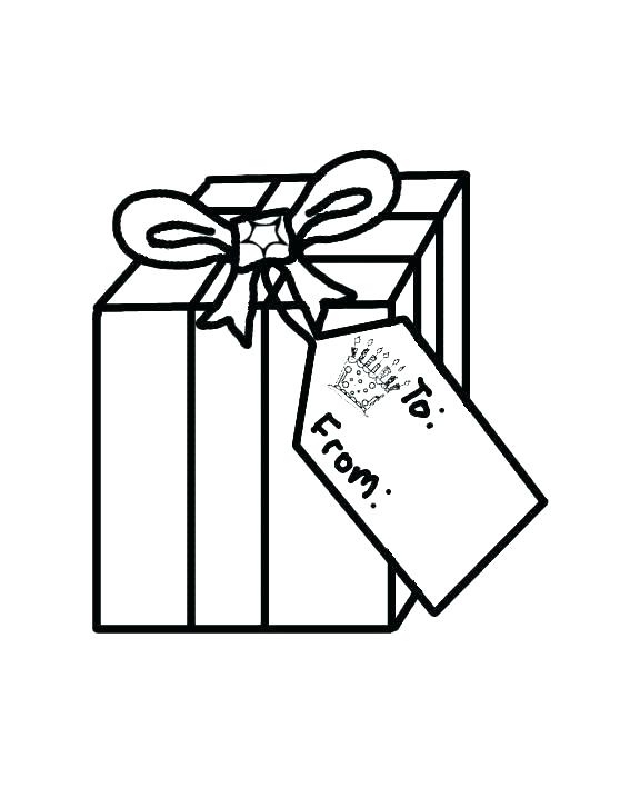 576x727 Christmas Present Coloring Pages Also Present Coloring Pages
