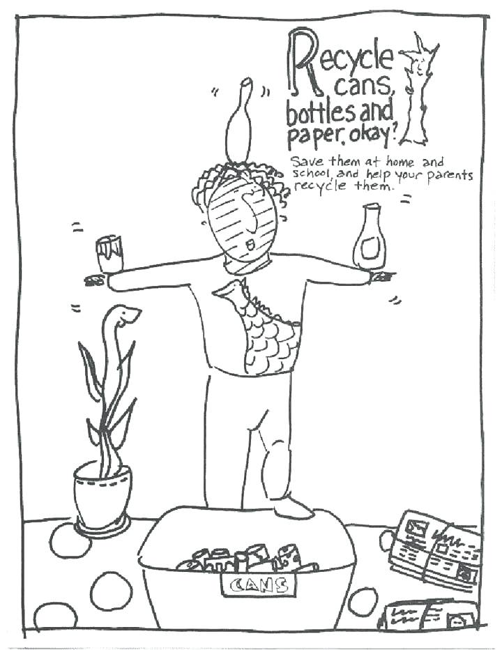 720x932 Recycle Coloring Pages Recycle Bin Colouring Page Recycling
