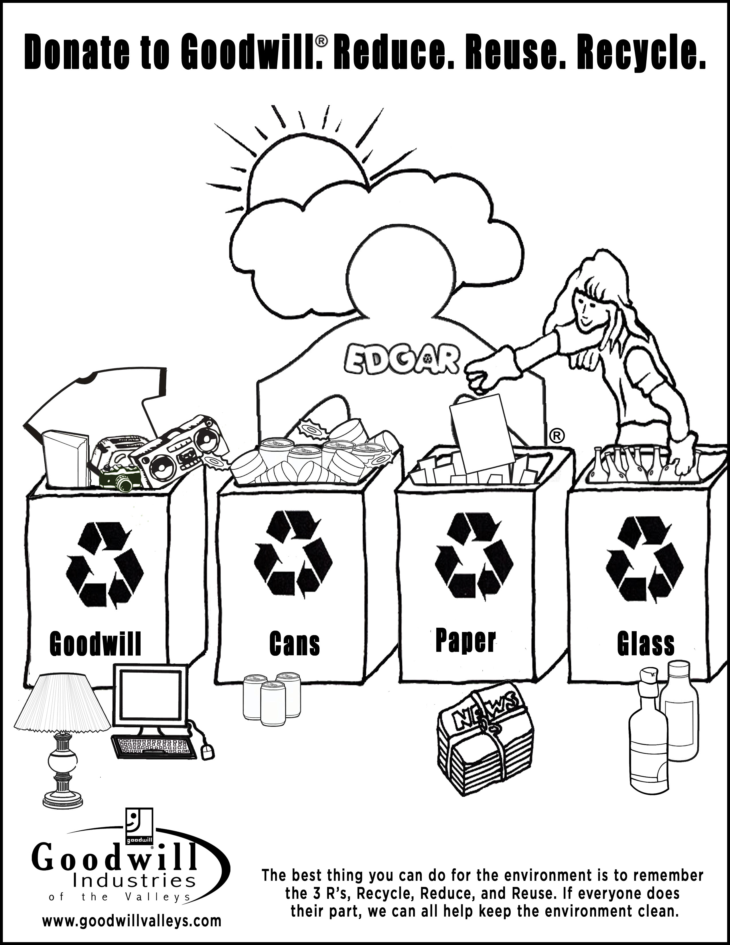 2550x3300 Recycle Coloring Pages 3