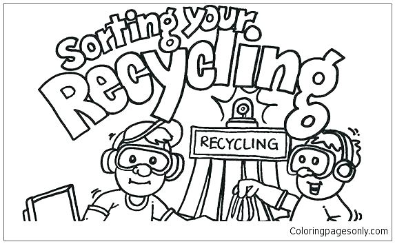 573x354 Recycling Coloring Page Recycling Coloring Page Recycling Coloring