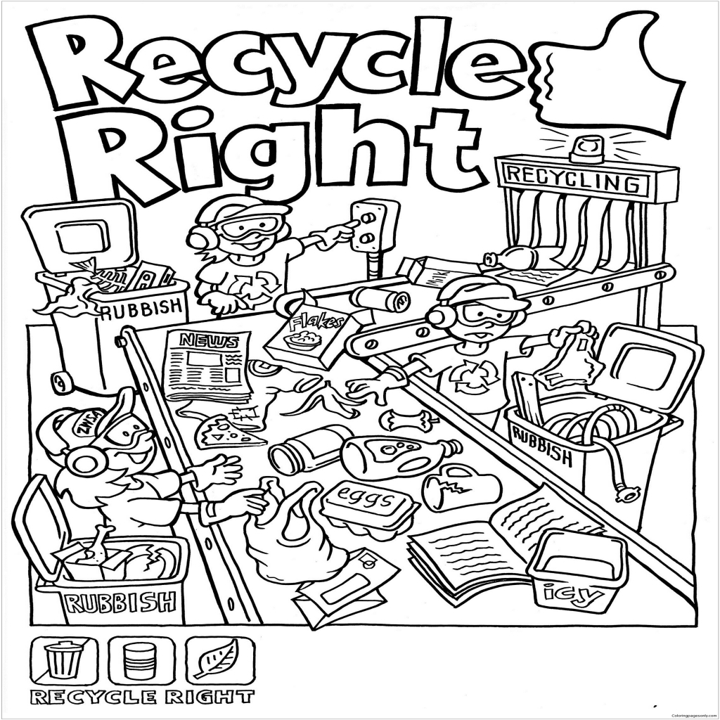 1024x1024 Recycling Coloring Pages Fresh Recycle Coloring Sheet Free Draw