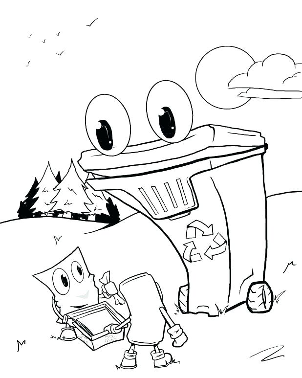 618x773 Recycling Coloring Recycling Coloring Page Recycling Coloring Page
