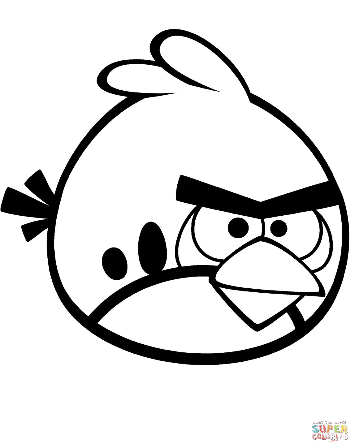 1147x1448 How To Draw Red Bird From Angry Birds Red Bird Coloring Page