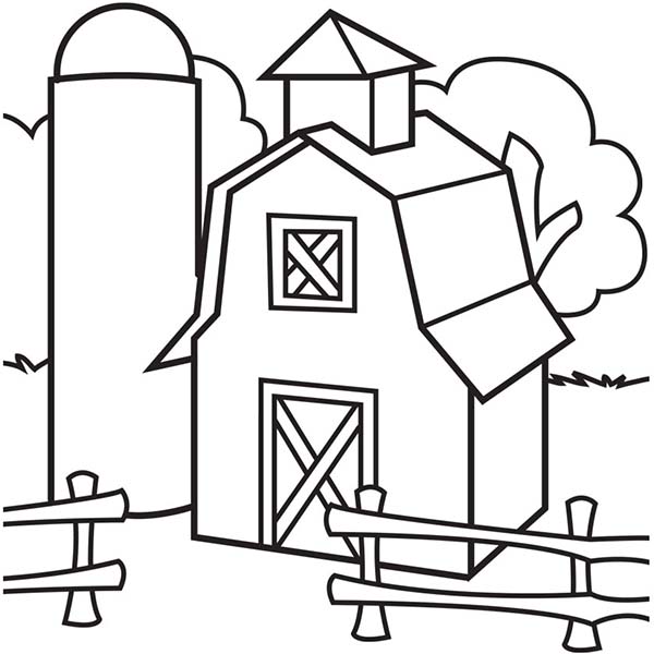 600x600 Barn Coloring Sheet Astonishing Barn Coloring Page 27 For Coloring