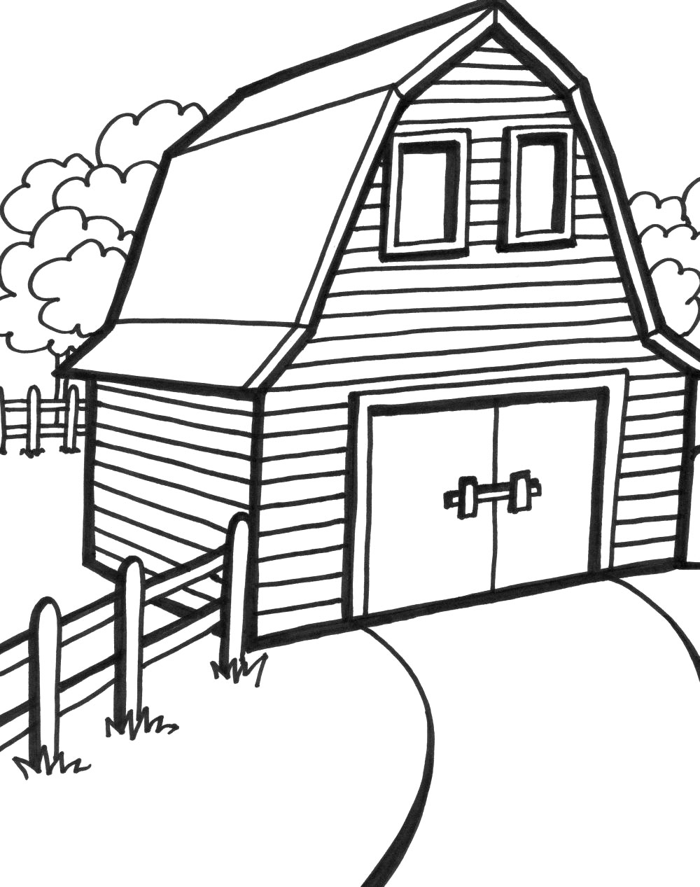 1000x1267 Coloring Page Barn Red Barn Coloring Page. My Barn Coloring Page