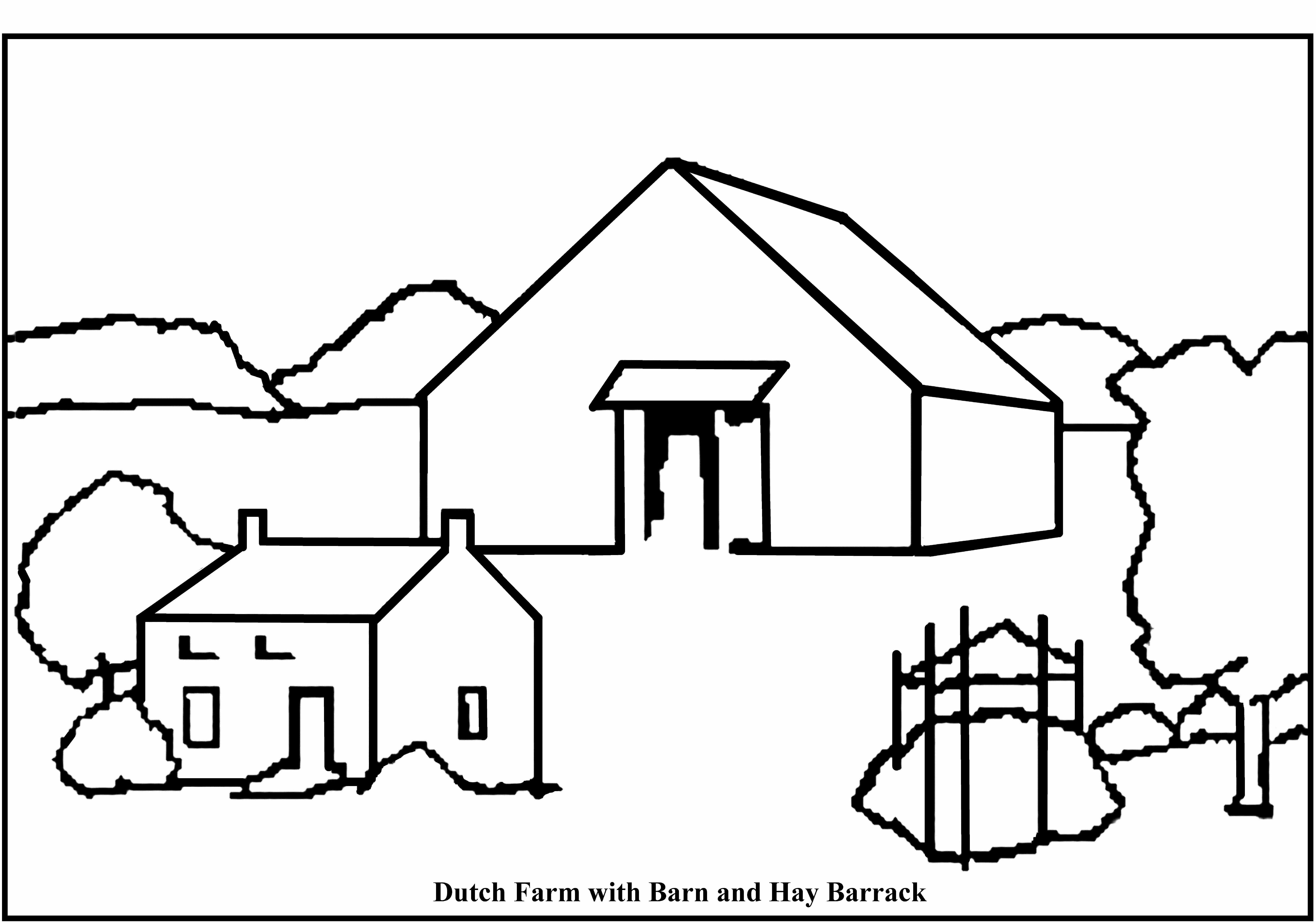 6531x4578 Direct Red Barn Coloring Page Drawing At Getdr