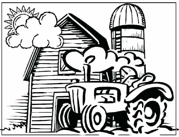 708x540 Farm House Coloring Pages Barn Coloring Pages Free Printable Barn