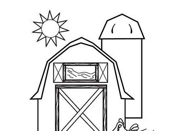 600x425 Red Barn Coloring Page The Barn Is Red Coloring Page Color Luna