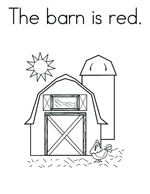 600x776 Barn Coloring Page Barnyard Coloring Pages Barn Coloring Page Red