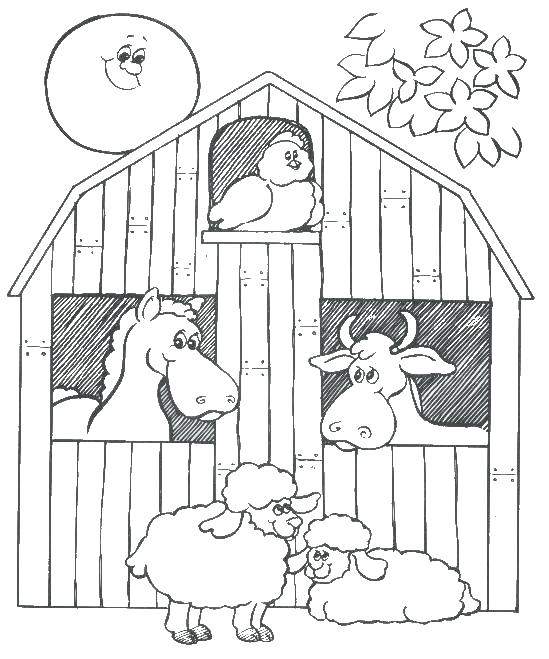 549x659 Barn Coloring Pages Barn Animals Colouring Pages Barn Owl Coloring
