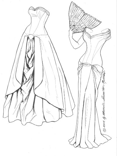 400x533 Ball Gown Dress Colouring Pages, Ball Gown Coloring Pages