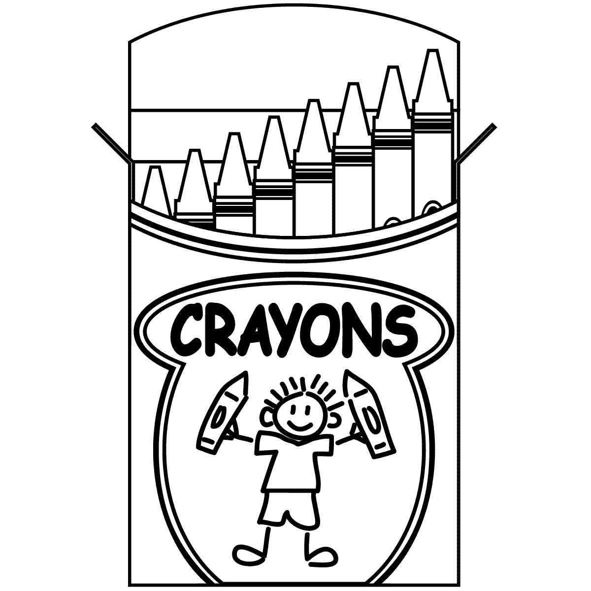 1200x1200 Crayola Crayons Box Coloring Pages Page Crayon