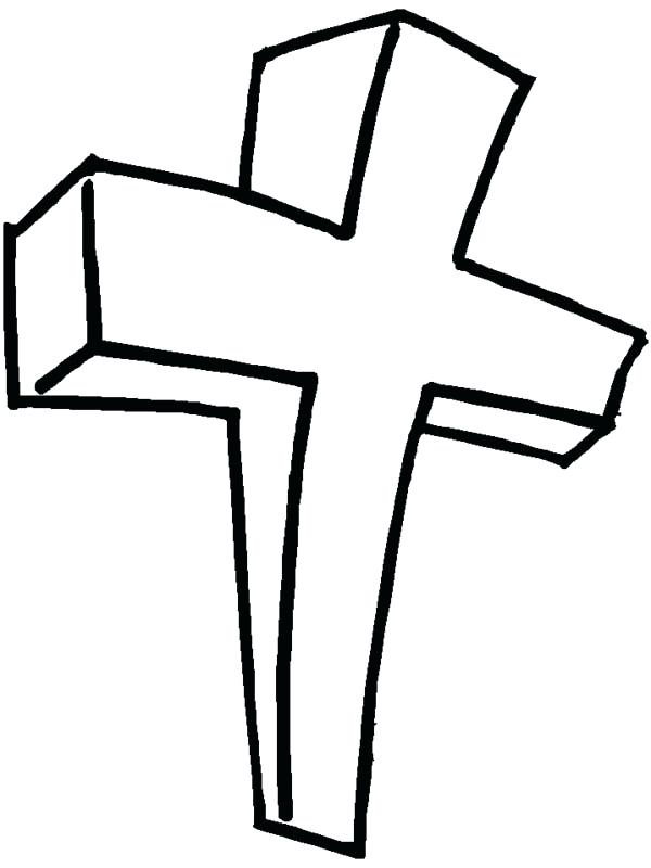 600x800 Cross Coloring Pages Wooden Cross Coloring Page Red Cross Coloring
