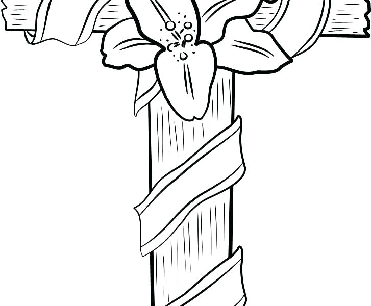 727x600 Red Cross Coloring Pages Cool Of Crosses And Roses Contemporary