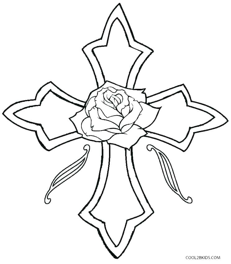 743x850 Coloring Page Cross Cross Coloring Pages 2 Coloring Page Crossing