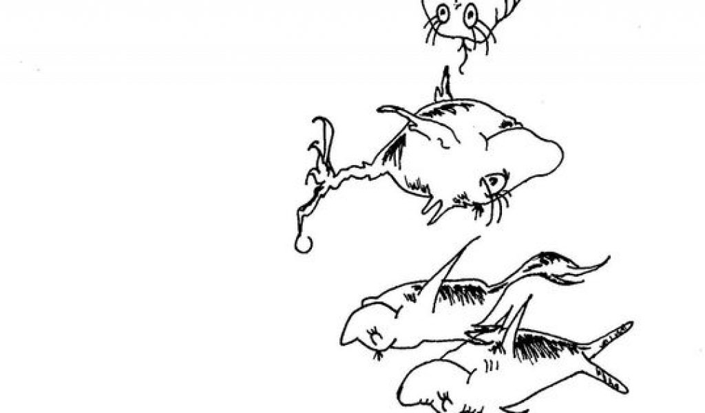 1024x600 One Fish Two Fish Red Fish Blue Fish Coloring Page One Fish Two