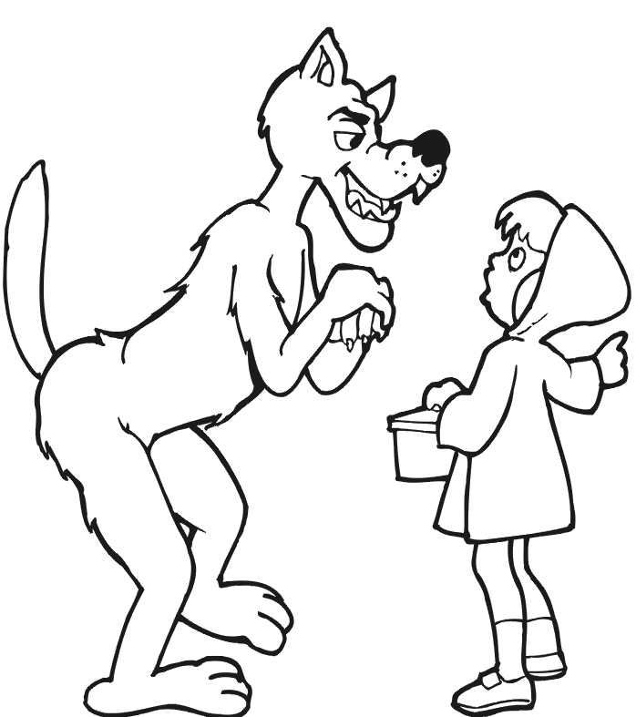 698x787 Little Red Riding Hood Coloring Page Amp Coloring Book