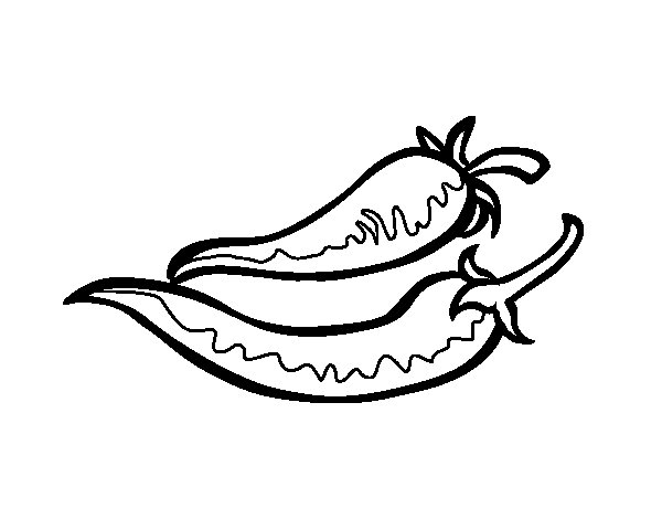600x470 Chili Pepper Coloring Pages