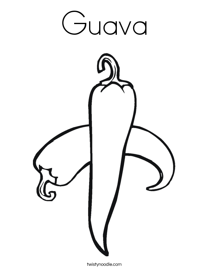 685x886 Guava Coloring Page