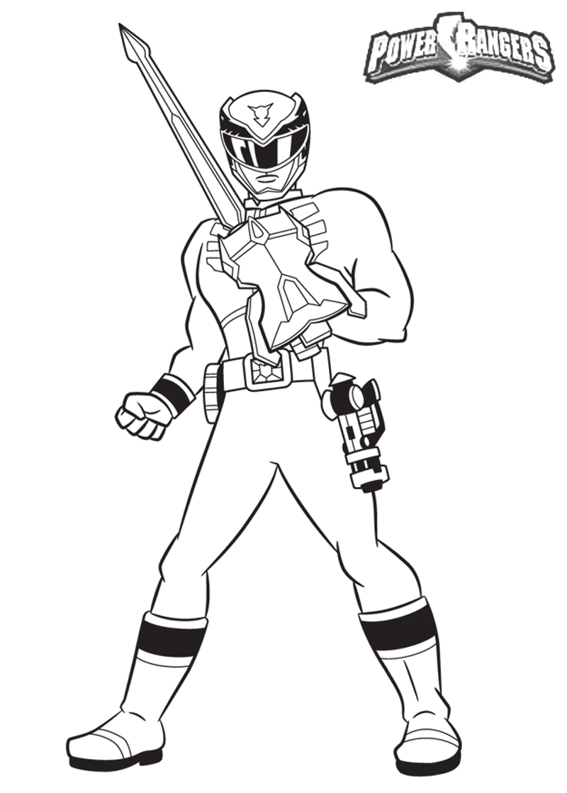 800x1120 Power Rangers Guard Holding A Sword Power Rangers Coloring Pages