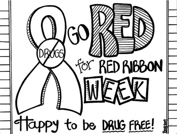 350x265 Red Ribbon Week Coloring Sheet By Koolkat's Art Bin Tpt