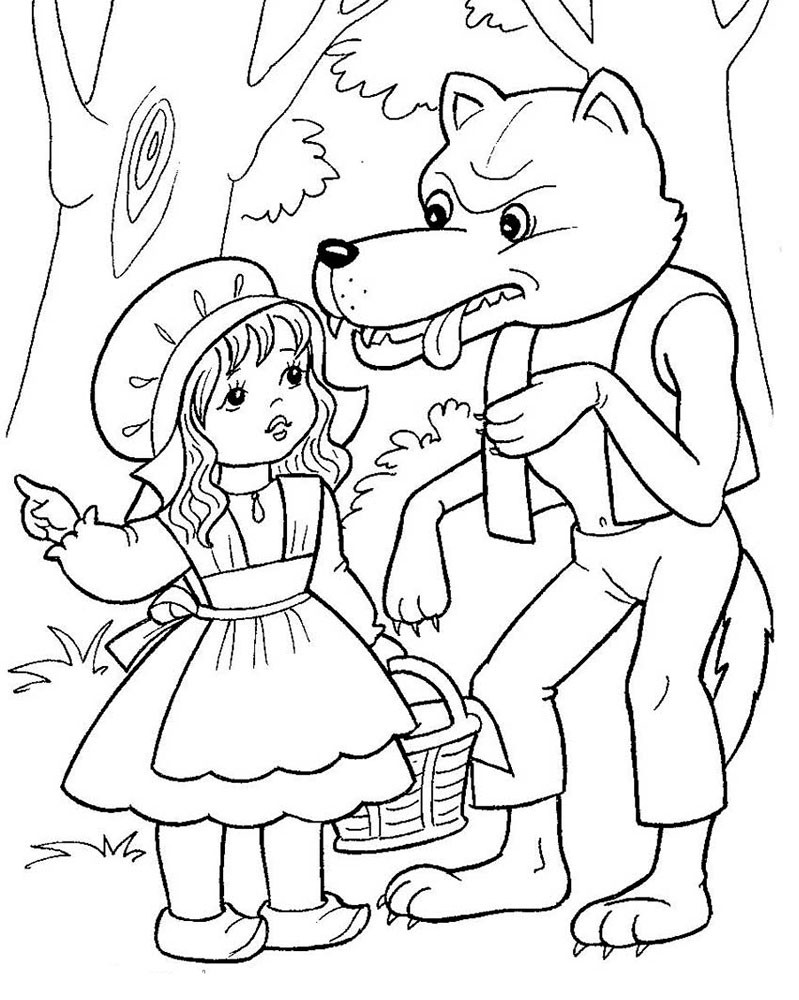 799x1000 Little Red Riding Hood Coloring Pages Awesome