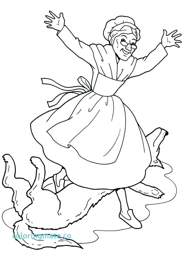 600x834 Little Red Riding Hood Coloring Sheet Free Printable Little Red