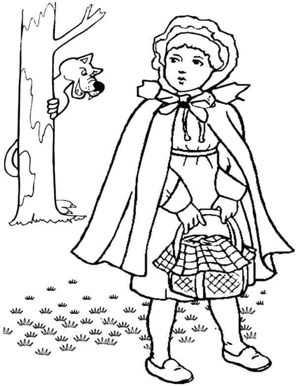 600x782 Red Riding Hood Coloring Pages Little Red Riding Hood Coloring