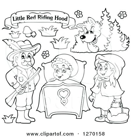 450x470 Red Riding Hood Coloring Pages Red Riding Hood Black And White