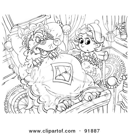 450x470 Royalty Free (Rf) Clipart Illustration Of A Black And White Little