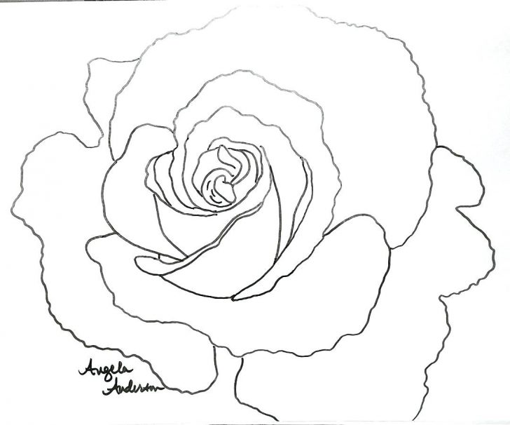 728x606 Red Rose Pic With I Love U Best Flower Coloring Page Heart