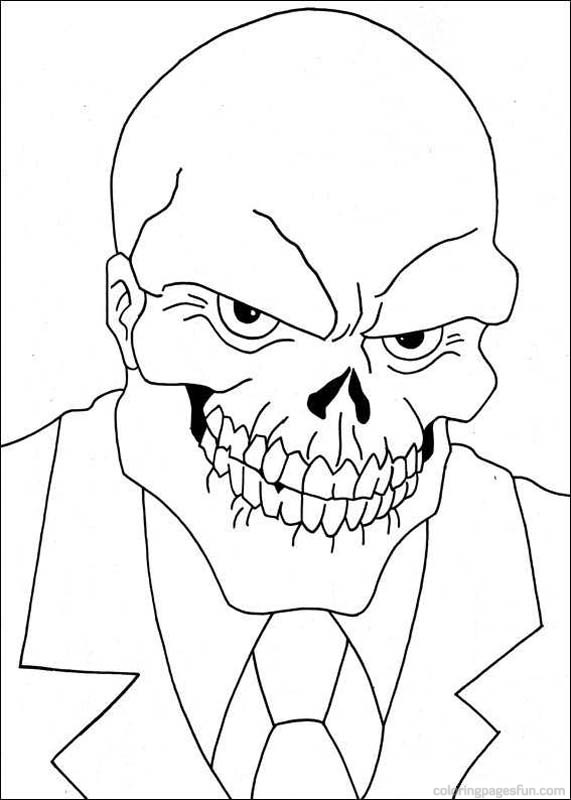 571x800 Red Skull Coloring Pages