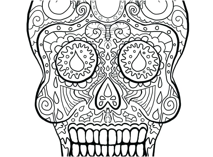827x609 Candy Skull Coloring Pages And Red Skull Coloring Pages Coloring