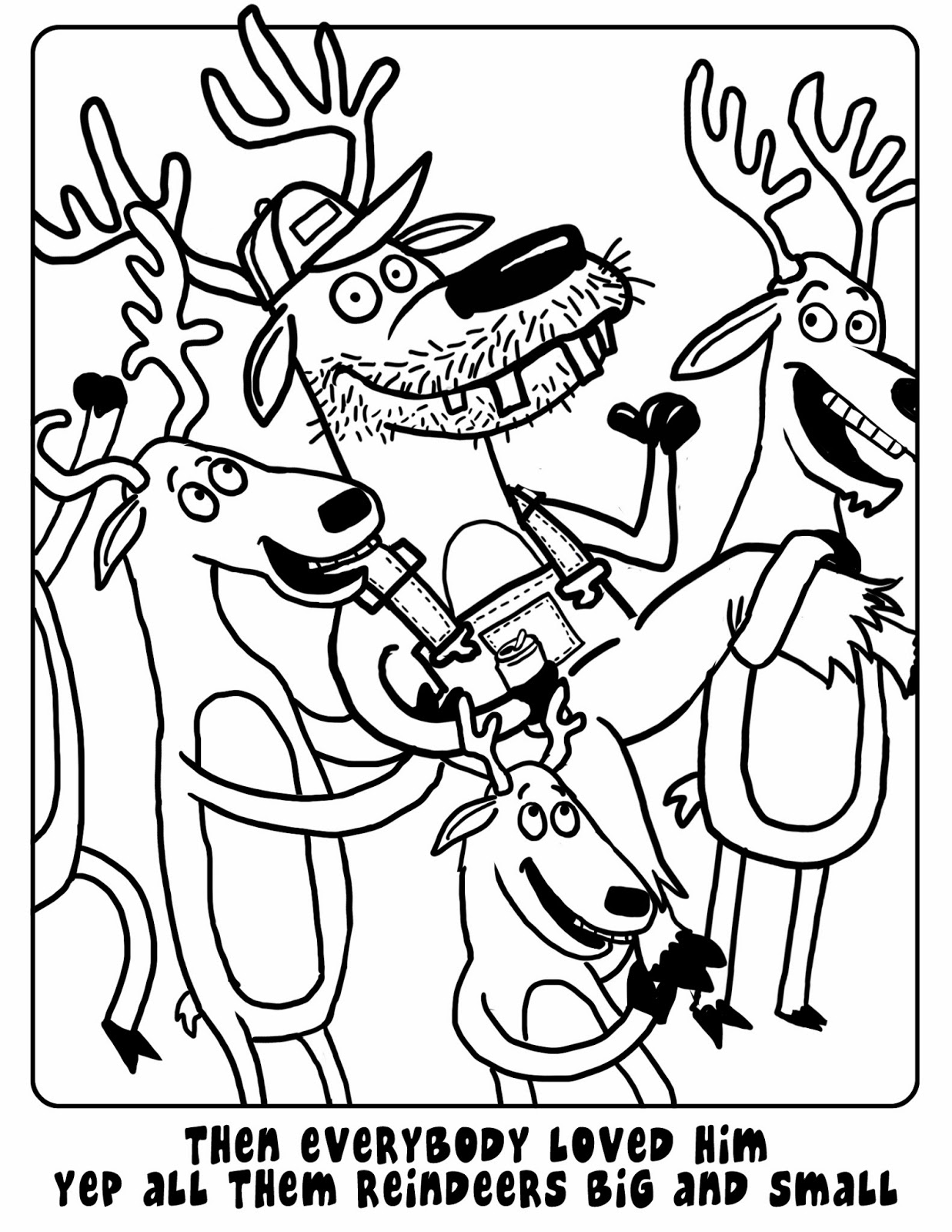 1237x1600 I Drew A Horse Once Randolph The Redneck Reindeer