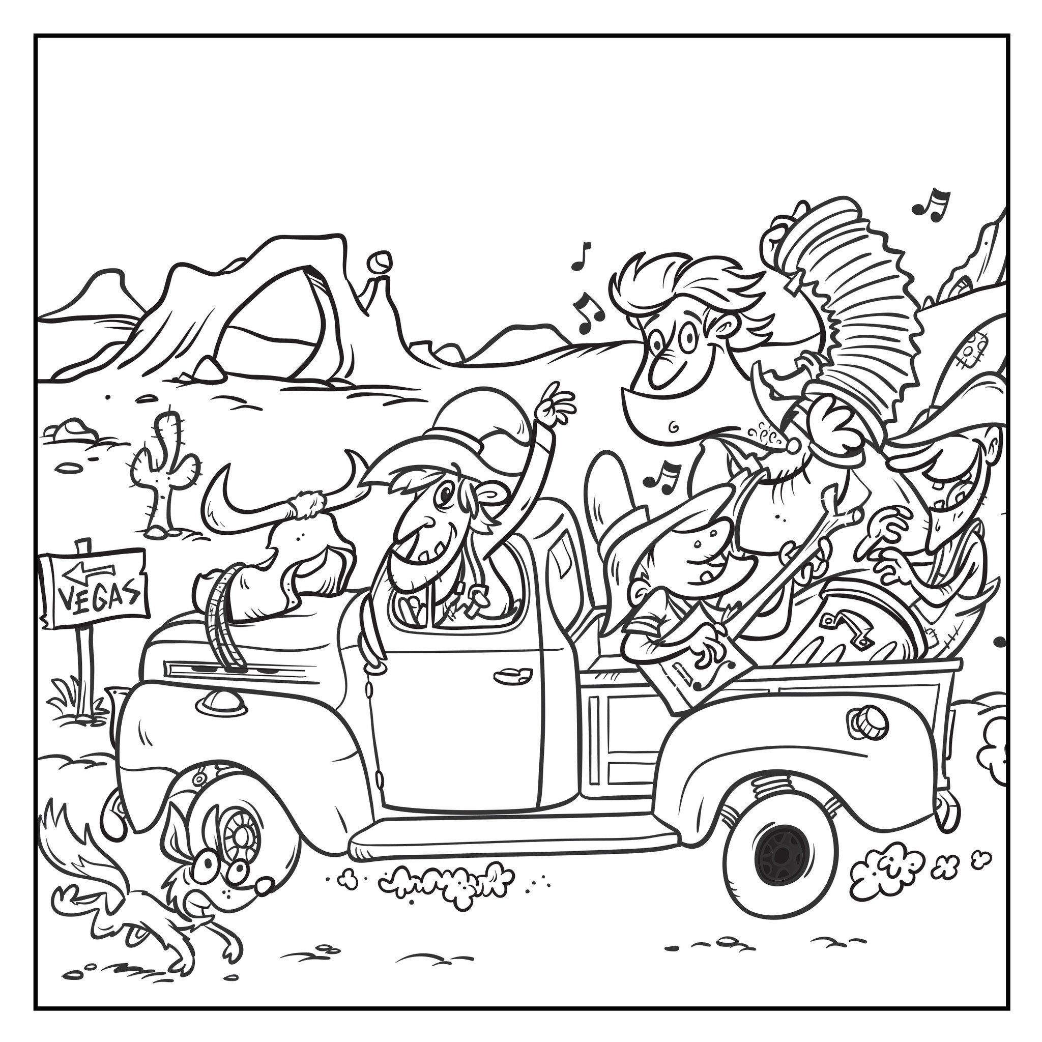 2048x2048 Redneck Roadtrip Adult Coloring Book Hymns Music Cd