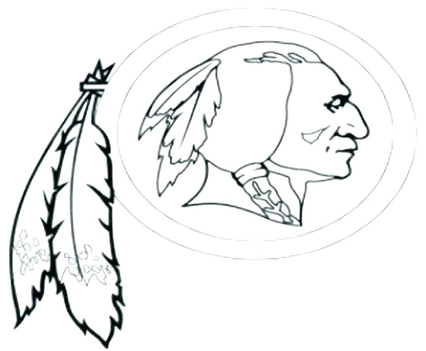 863x711 Printable Redskins Logo