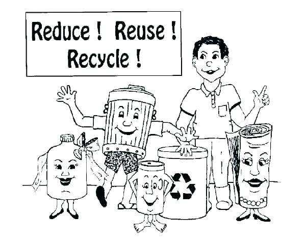 600x473 Recycle Coloring Pages Recycling Coloring Pages For Kids Recycling