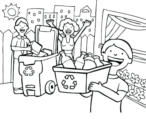 600x488 Recycling Coloring Pages Recycle Coloring Pages Recycling Coloring