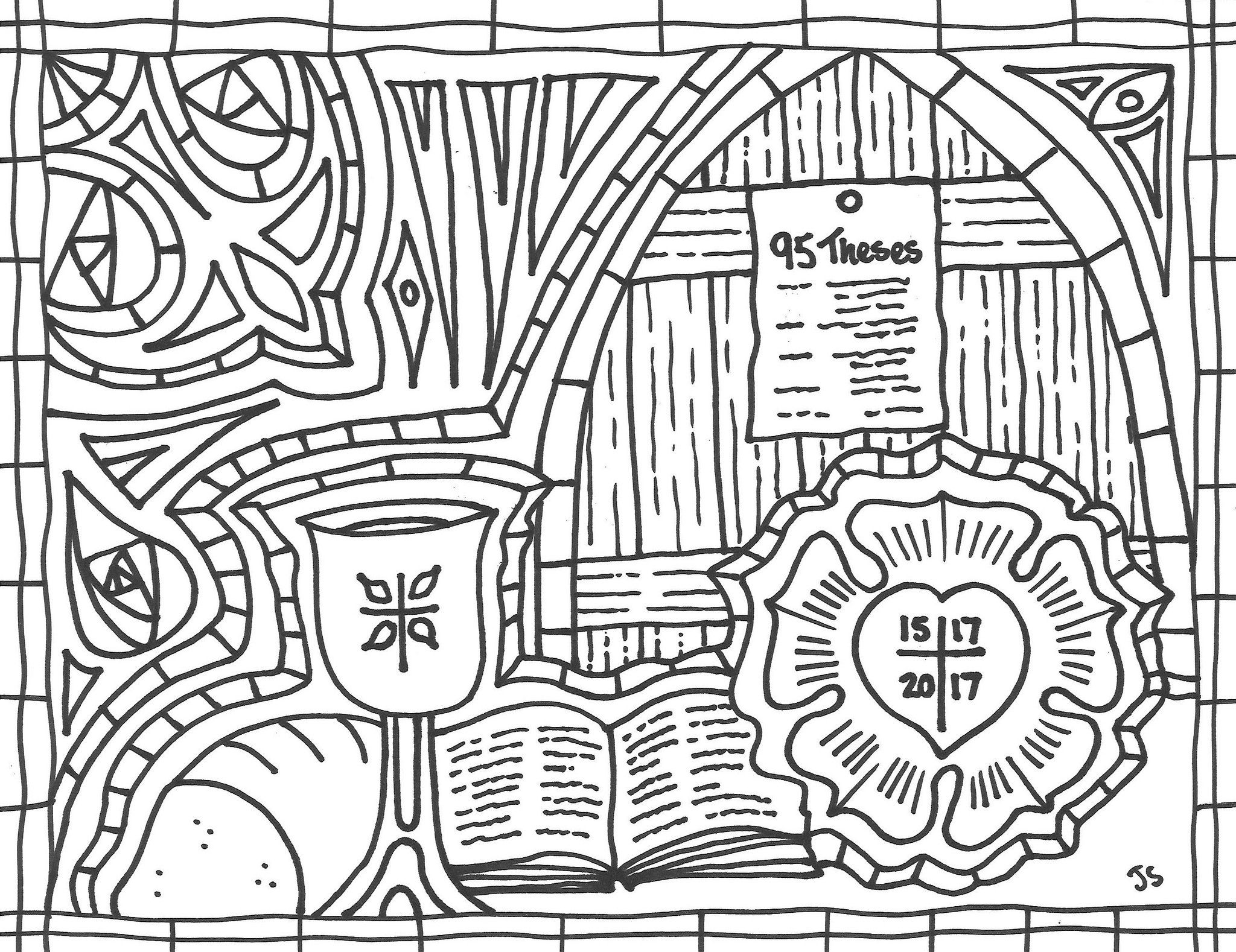 2048x1578 Reformation 500 Coloring Page Bright Pages