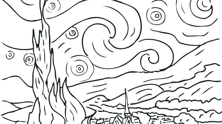770x430 Famous Artwork Coloring Pages Famous Artwork Coloring Pages